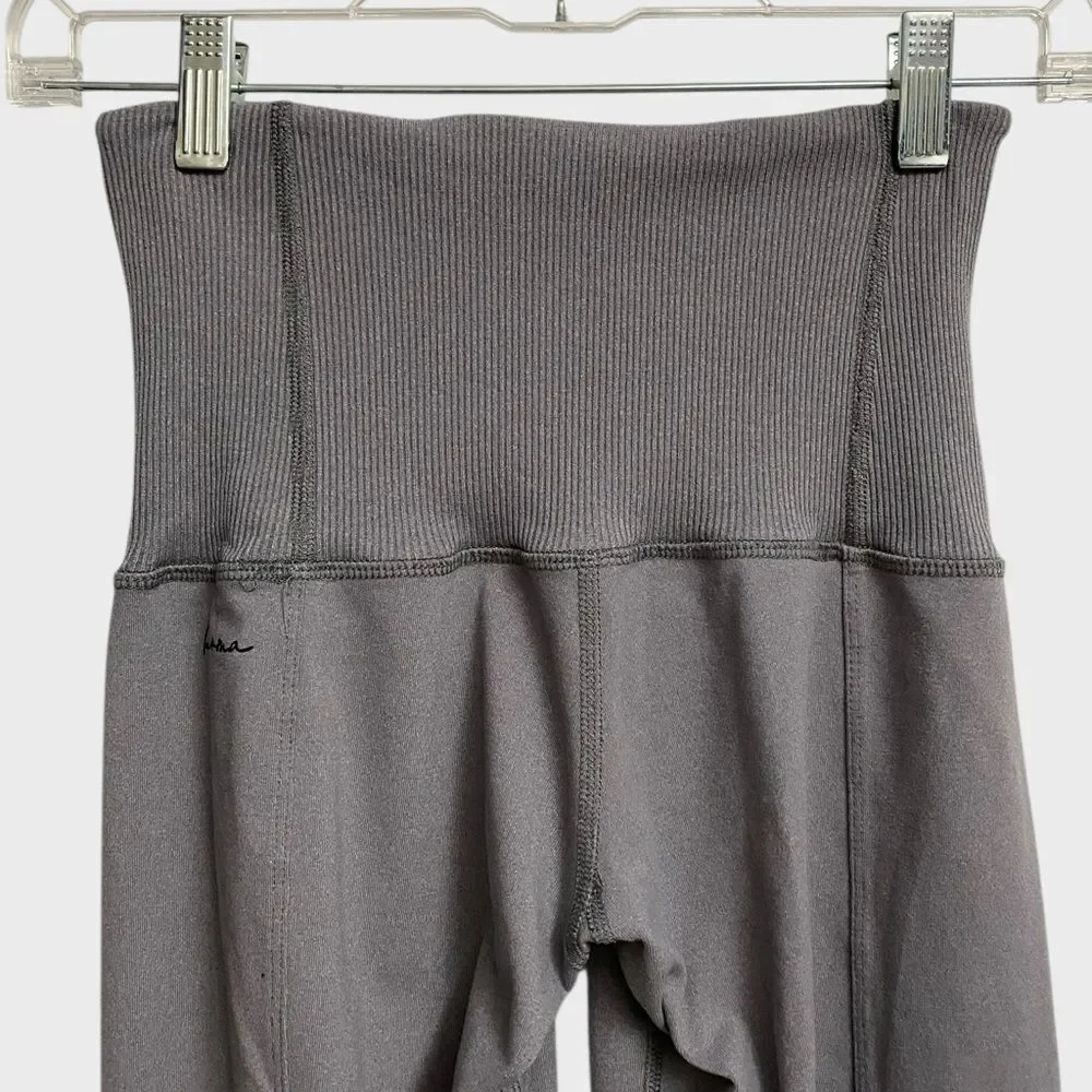 Karma Athletics Yama Leggings Tights Women's Size XS-S Heathered Grey Yoga Gym
